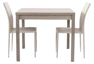 Tavolo moderno a libro rovere grigio 90x90x76h (566)