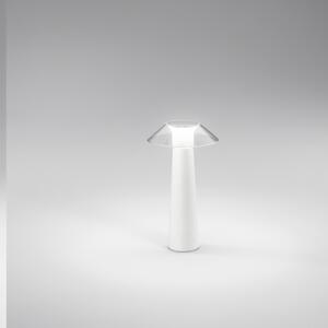 Lampada Da Tavolo Esterno Manhattan Contemporanea Alluminio Bianco Led Caldo