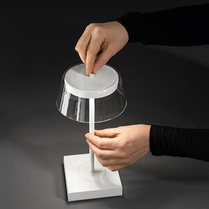 Lampada Da Tavolo Per Esterno Etoile Contemporanea Alluminio Bianco Led Cct