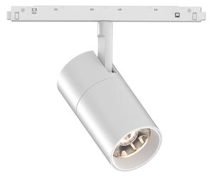 Faretto Binario Singolo Ego Alluminio Bianco 1 Luce 19W 3000K Luce Calda 1-10V