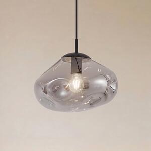 Lampada a sospensione Lindby, Lelia, dimmerabile, Grigio, Sala da pranzo, Vetro, Design