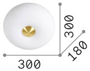 Plafoniera Moderna Arizona Vetro Bianco 2 Luci Gx53 9W 3000K Luce Calda