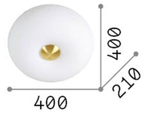 Plafoniera Moderna Arizona Vetro Bianco 3 Luci Gx53 9W 3000K Luce Calda