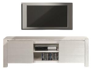 Mobile porta tv in legno abete bianco spazzolato 165x45 h.55 (649)