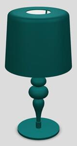 Lampada Da Scrivania Contemporanea Eva D30Cm In Plastica Verde Alluminio 1 Luce