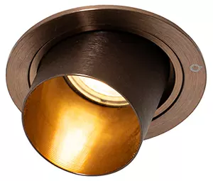 Faretto da incasso moderno bronzo scuro rotondo orientabile - Installa