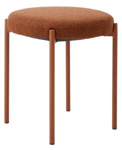 Sgabello color terracotta in metallo impilabile Pelican – Unique Furniture