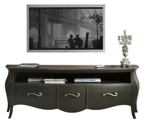 Mobile porta tv in legno laccato nero x soggiorno salotto l176.p45.h62 (3268)