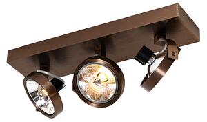 Faretto di design bronzo scuro orientabile a 3 luci - Go