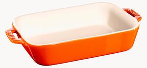 Pirofila rettangolare in ceramica Orange