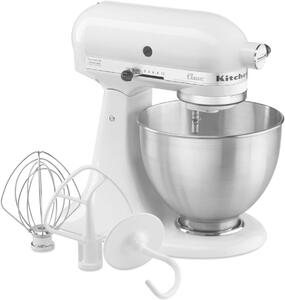 KITCHENAID Impastatrice Planetaria Capacit Ciotola 4.3 Litri 10 Velocit Potenza 275 Watt colore Bianco - 5K45SSEWH Classic