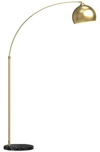 DecHome Lampada da Terra Moderna ad Arco con Asta Regolabile e Interruttore a Pedale Attacco E27 colore Oro
