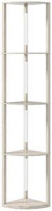 DecHome Lampada da Terra Moderna con 4 Ripiani Luce LED Regolabile su 3 Livelli 4 Ripiani 41x29.5x163.5 cm colore Rovere