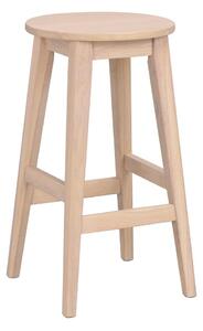Sedia da bar di colore naturale in rovere massiccio (altezza della seduta 65 cm) Austin – Rowico