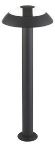 Paletti Moderno Mushroom Alluminio Grigio Policarbonato Led 15,3W 4000K 73Cm