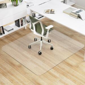 Costway Tappetino trasparente per sedie per pavimenti in legno massello, Tappeto protettivo in PVC per sedie con rotelle 180 x 160 cm