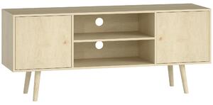 DecHome Mobile TV Scandinavo 2 Ante 2 Vani a Giorno Dimensioni 120x34x50 cm colore Legno
