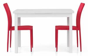 Tavolo allungabile moderno bianco frassinato l. 110 x70 h.76 (558)
