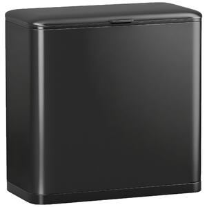 DecHome Pattumiera con Coperchio in Acciaio Inox e Secchio Interno Rimovibile 8 Litri 29.7x17.4x30 cm colore Nero