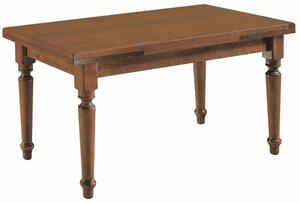 Tavolo allungabile legno tinta noce gamba tornita 100x70 120x80 140x80 160x85 (13)