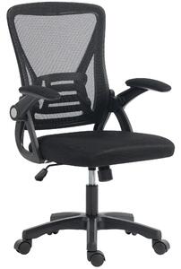 Icon Space Sedia da Ufficio Ergonomica Girevole con Braccioli Ribaltabili Altezza Regolabile in Rete Traspirante colore Nero
