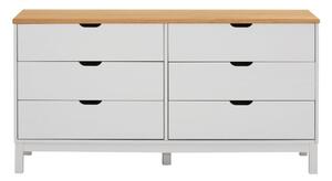 Cassettiera bassa bianca in legno di pino 150x75 cm Post - Støraa