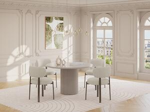 Tavolo da pranzo rotondo 4 persone in MDF Beige - TAMARZO