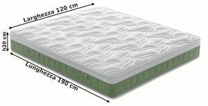 Materasso Una Piazza E Mezza IRIS in ACQUAPUR A BASE DI ACQUA dotato di fascia 3 D dimensioni 120x190x h 20 cm ipoallergenico anatomico antiacaro