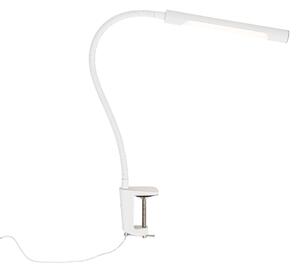 Lampada da scrivania Clamp bianca con LED con dimmer tattile - Lionard