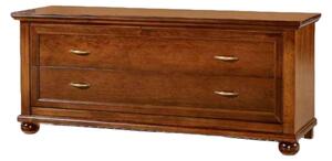 Panca porta tv 2 cassetti in legno arte povera l.159 p.49 h.67