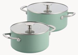 Set di pentole con rivestimento antiaderente e coperchi in alluminio forgiato Advanced, set da 4