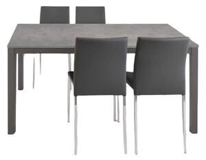 Tavolo moderno grigio cemento allungabile 110x70 (847)