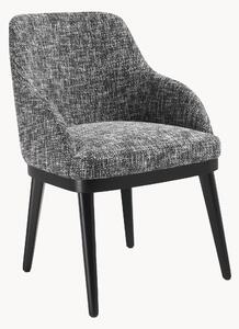 Sedia da pranzo imbottita con gambe in legno Costa