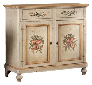 Madia credenza in legno provenzale laccata a mano 2 porte 112x49x98 (1416)