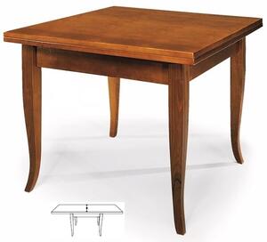 Tavolo in legno gamba sciabola 100x100 finitura bassano (490)