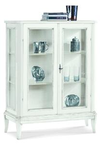 Vetrina in legno shabby 2 porte bianco 96 p.36 h.116 (1462)