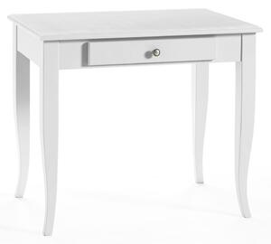 Scrivania 1 cassetto legno bianco sporco 90x57x76