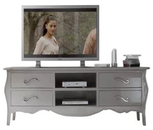 Porta tv in legno in legno shabby tortora madreperla 182x50x61 (1372)