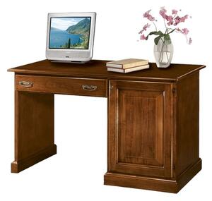 Scrivania portafrigo in legno tinta noce 1 porta 1 cassetto 125x56x80 (468)
