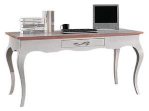 Scrivania 1 cassetto legno bianco bicolore 160x75x80 (170)