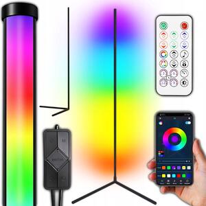 Lampada da terra angolare LED RGB 132cm APP + telecomando Rainbow 3D