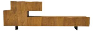 Porta tv moderno in legno rovere nodato l.180 p.45 h.68 (1634)