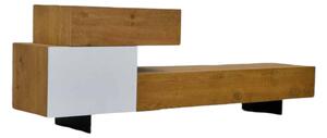 Porta tv ante moderno in legno rovere nodato l.180 p.45 h.76 (1635)