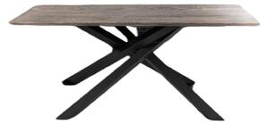 Tavolo big table fisso in rovere massello nodato finitura beton spessore 4 cm. misura l.160 p.90 h.75 (1623)