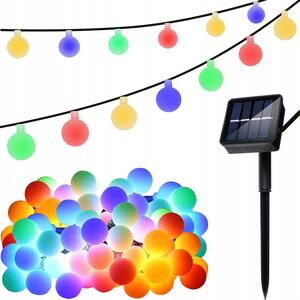 Ghirlanda decorativa solare da esterno LED RGB 50 IP65 7m 8 funzioni