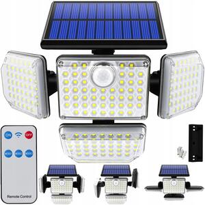 Lampada solare LED SMD 171 con sensore di movimento 2400mAh IP65