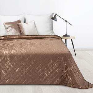 Copriletto in velluto Luiz6 beige con oro