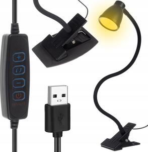 Lampada da tavolo mobile USB 24 LED 3 modalità di illuminazione dim. nero