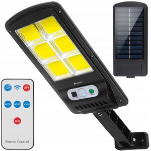 Lampione stradale solare 120 LED COB con sensore di movimento PIR + telecomando