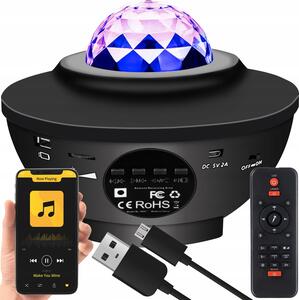 Proiettore stellare LED RGB e altoparlante bluetooth USB